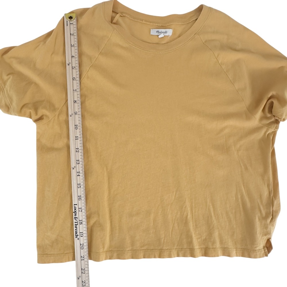 Madewell T-Shirt Yellow Cotton Large - Picture 5 of 5